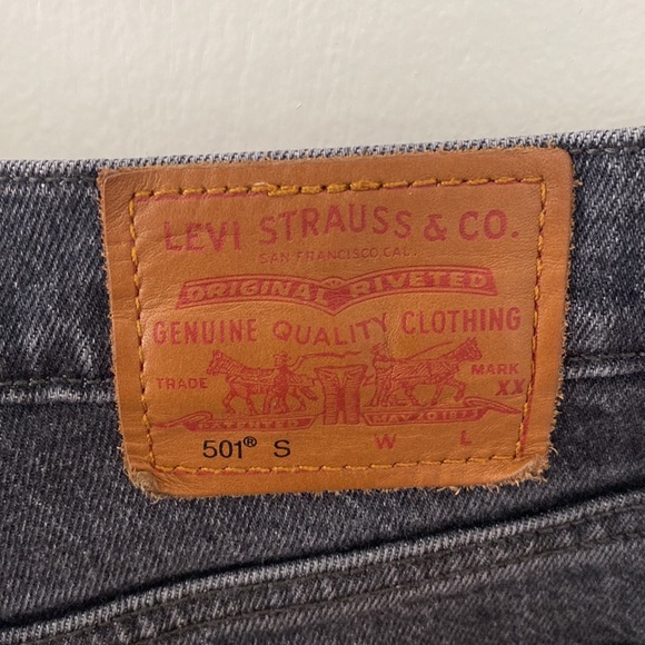 Levi’s 501 S Skinny Dark Gray Denim Jeans Size 31 - Picture 4 of 13